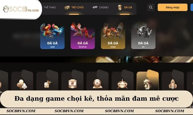 Đa dạng game chọi kê, thỏa mãn đam mê cược
